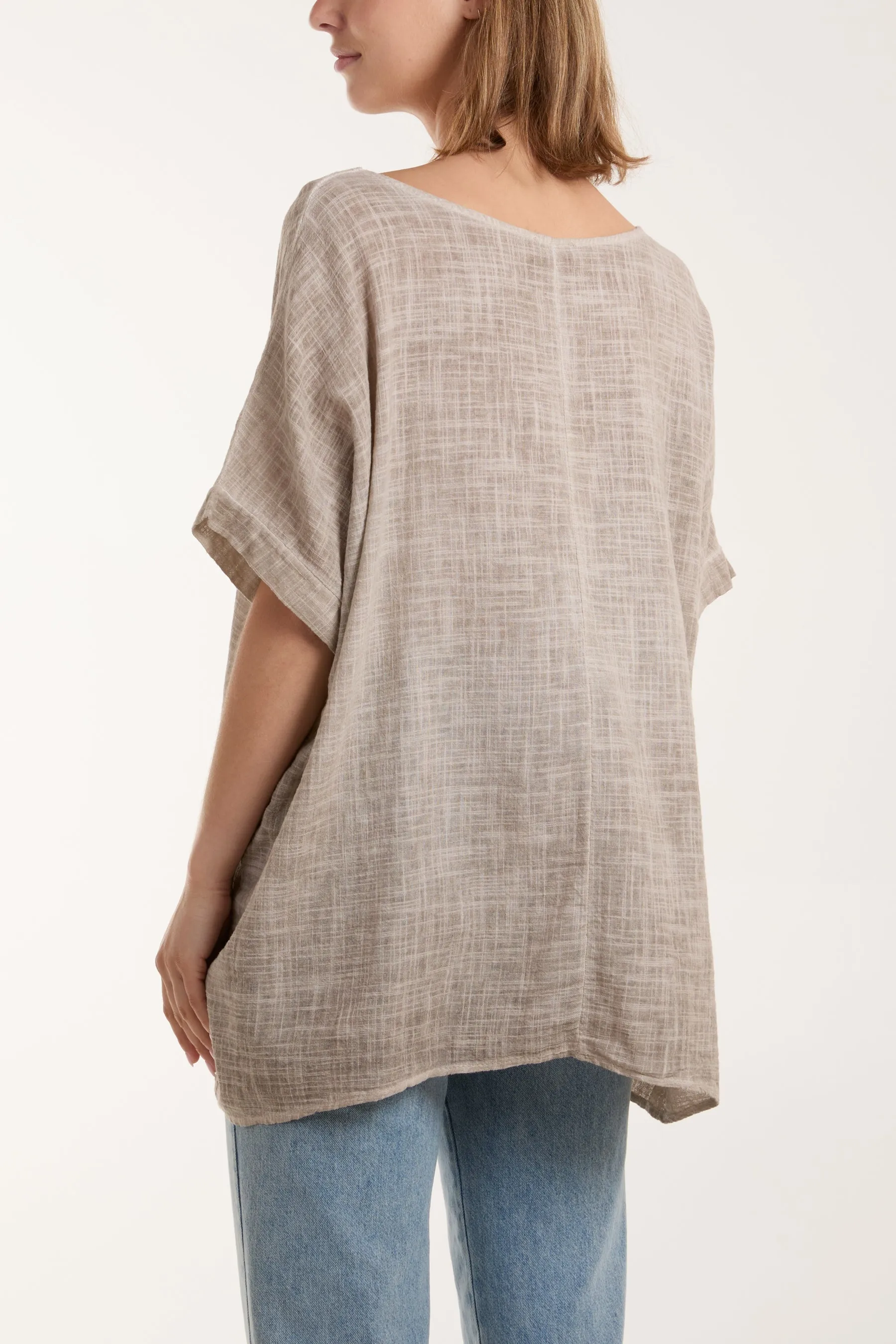 Cotton Washed Short Sleeve Top