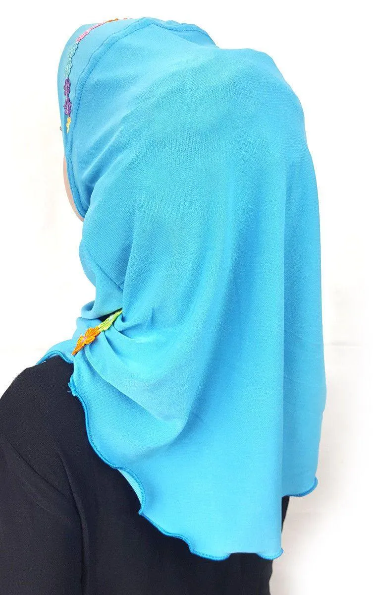Crystal Hemp Toddler Kids Children Hijab Islamic Scarf Shawls -9397