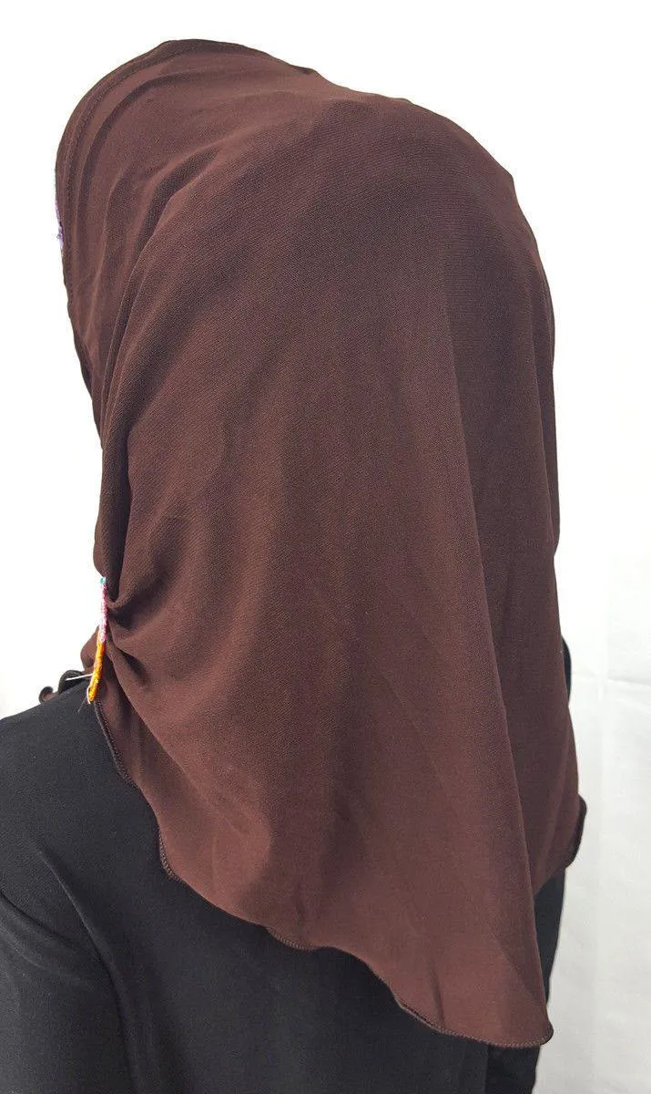 Crystal Hemp Toddler Kids Children Hijab Islamic Scarf Shawls -9397