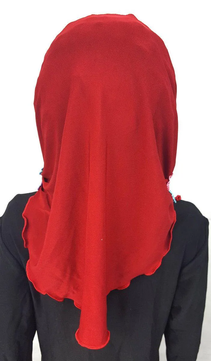 Crystal Hemp Toddler Kids Children Hijab Islamic Scarf Shawls -9397