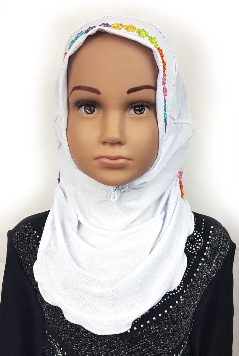 Crystal Hemp Toddler Kids Children Hijab Islamic Scarf Shawls -9397
