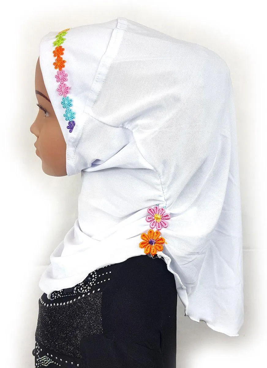 Crystal Hemp Toddler Kids Children Hijab Islamic Scarf Shawls -9397