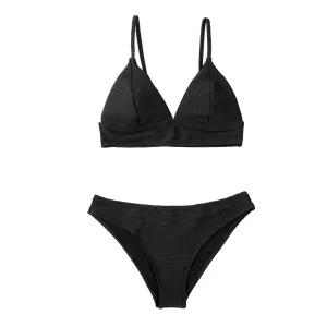 CUPSHE Army Green Solid Bikini Set Women Triangle Sexy Two Pieces Swimwear 2022 New Girl Plain Beach Bathing Suit Swimsuits