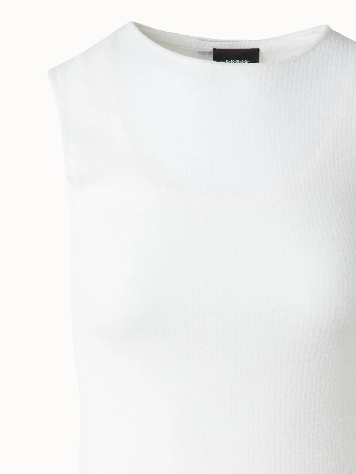 Double Layered Knit Top in Sheer Cotton