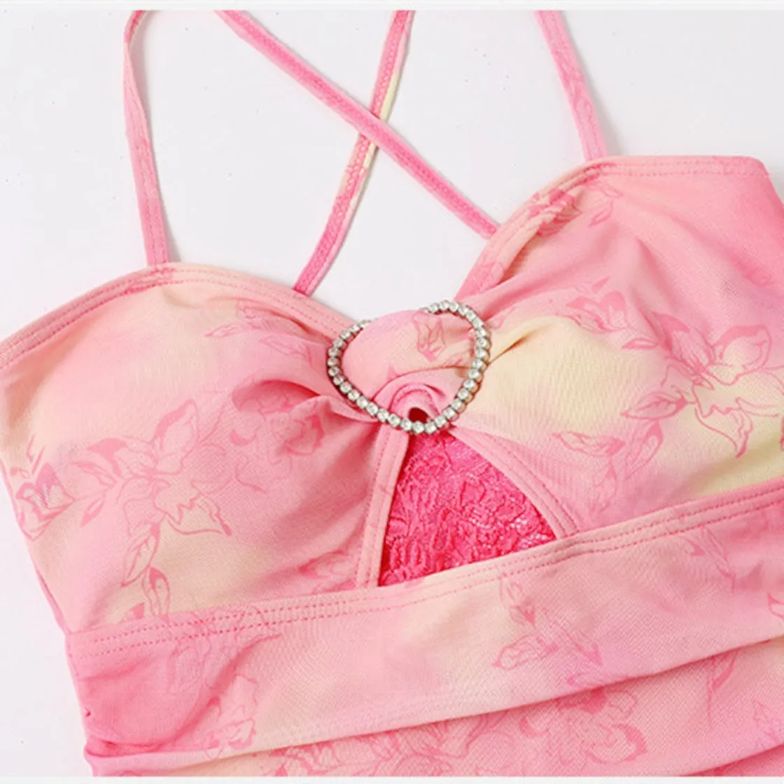 Duy Pink One-Piece Swimsuit