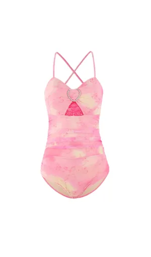 Duy Pink One-Piece Swimsuit