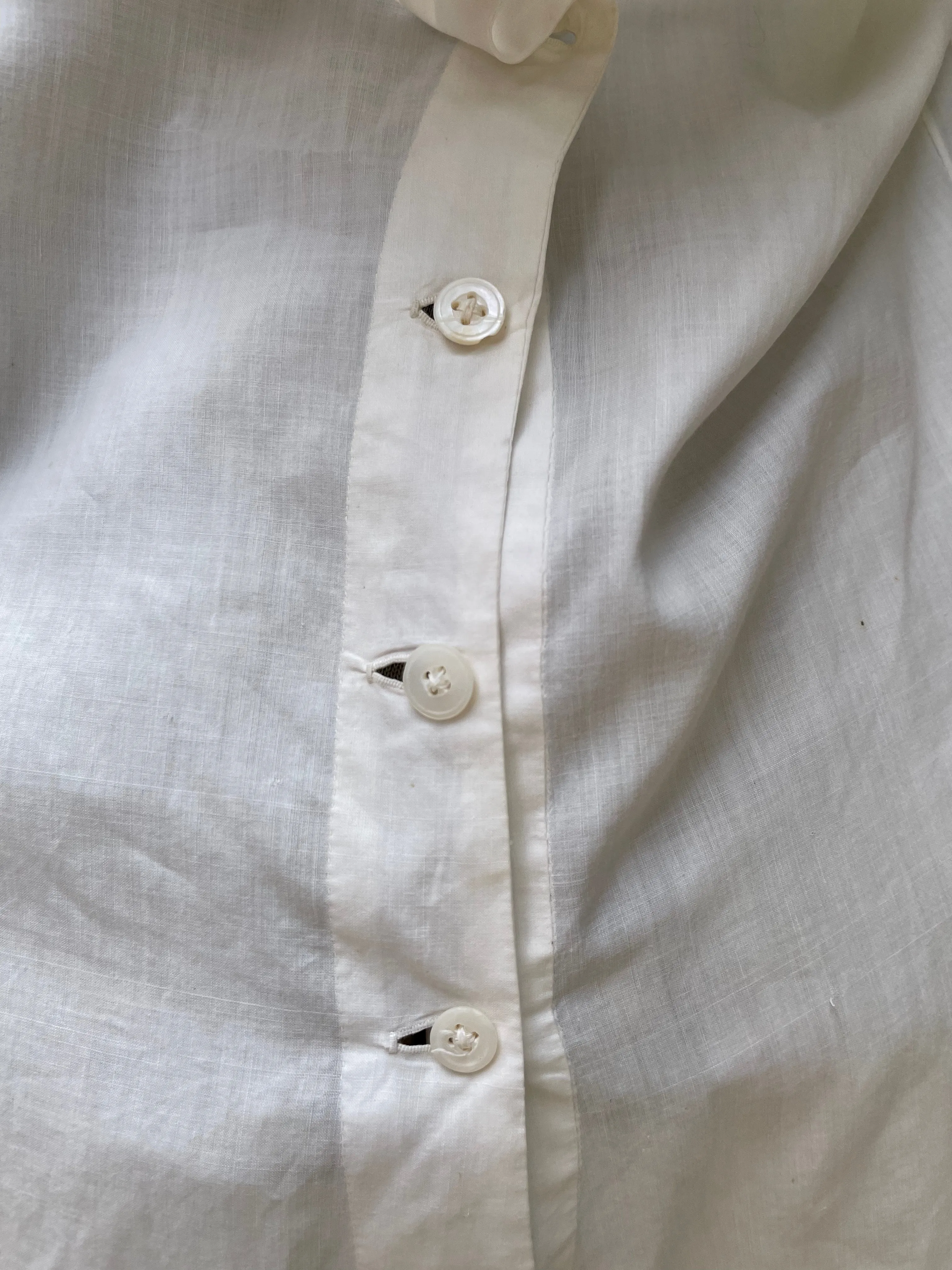 Edwardian Pigeon Breast Eyelet Cotton Slip Dress
