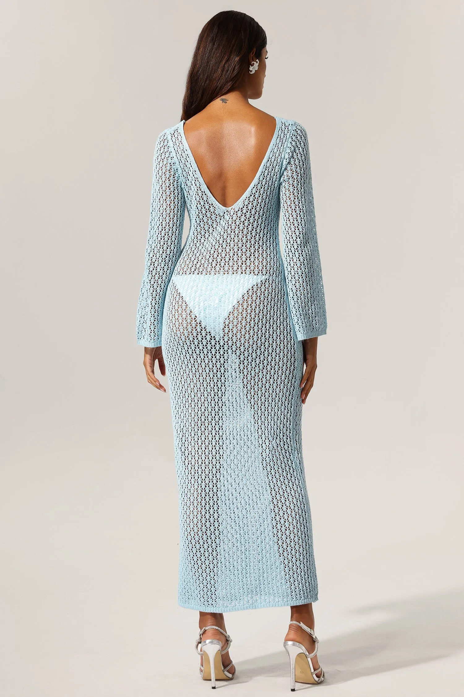 Ellyson Long Sleeves Hollow Out Maxi Dress