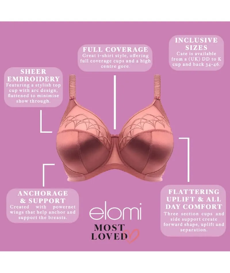Elomi Cate Underwired Full Cup Banded Bra - Rosewood