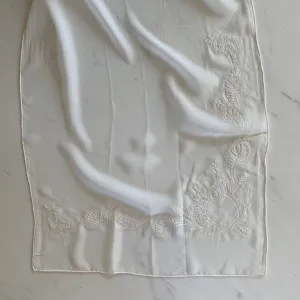 EMBROIDERED CORNER SCARF
