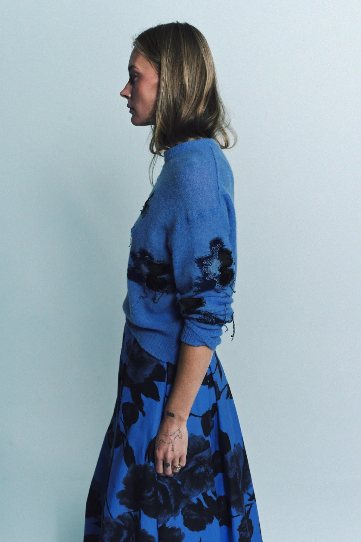 ERDEM | INTARSIA JUMPER