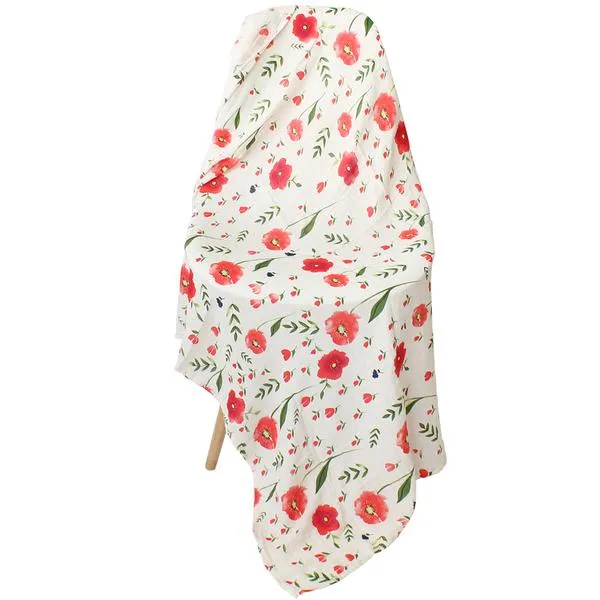 Extra Large Poppy Cotton Muslin