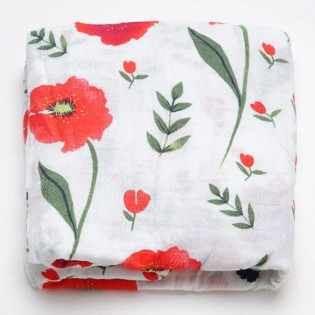 Extra Large Poppy Cotton Muslin