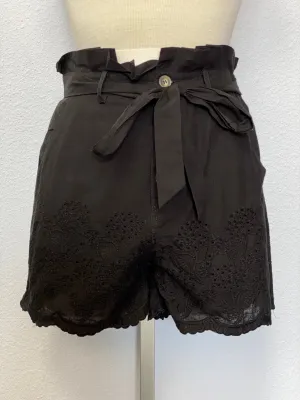 EYELET CROCHET SHORTS