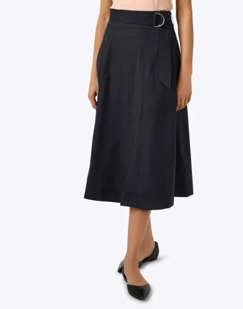 Facia Black Cotton Skirt