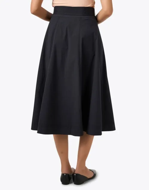 Facia Black Cotton Skirt