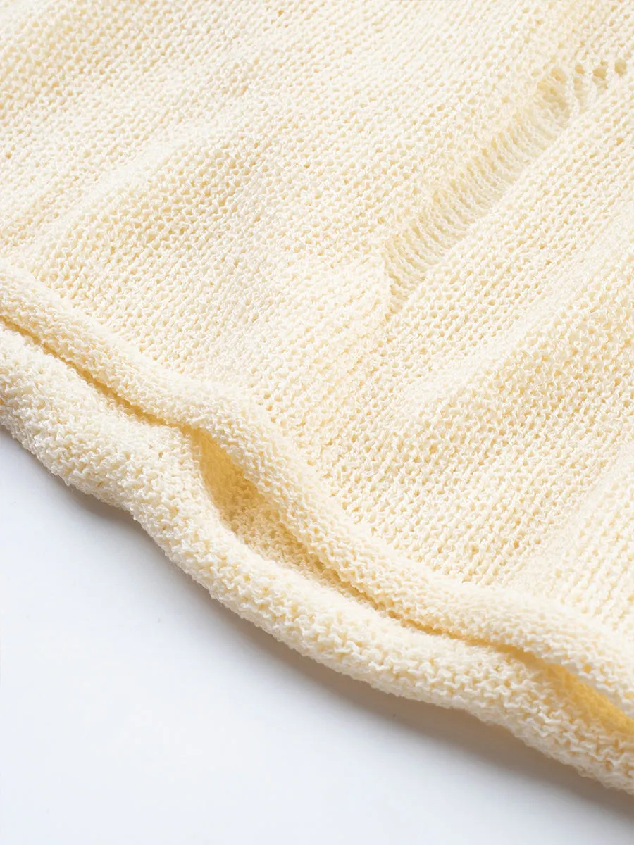 False Two Piece Knit Sleeveless Tank Top