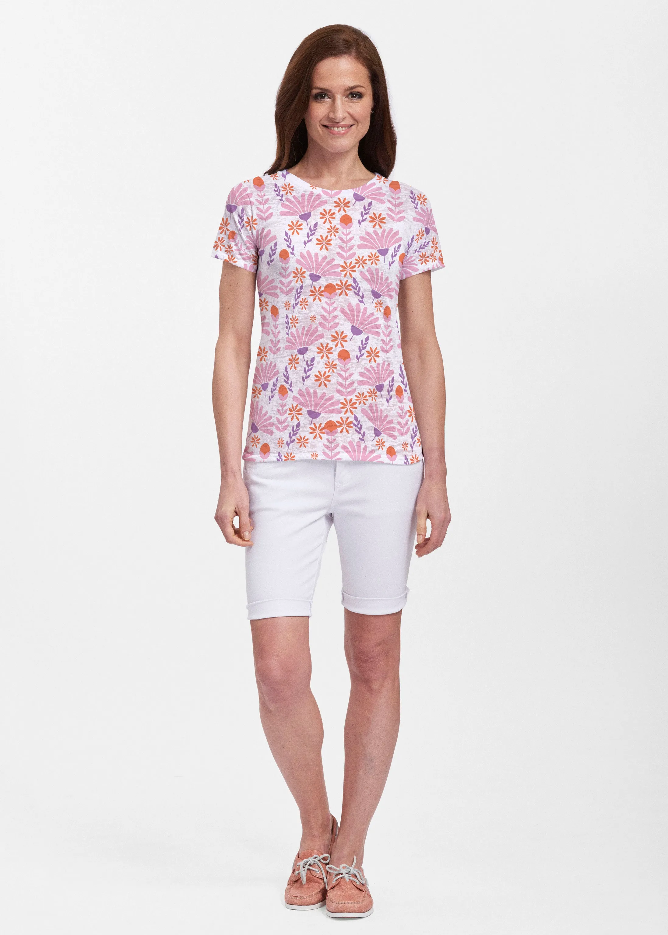 Fanfare (8042) ~ Sheer Short Sleeve Crew Shirt
