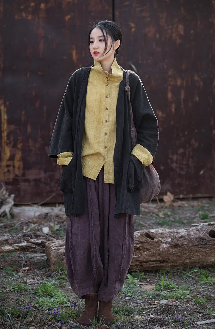 Fashionable Linen Casual Blouses For Spring Collection