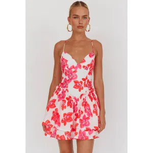 FLORAL BABYDOLL MINI DRESS