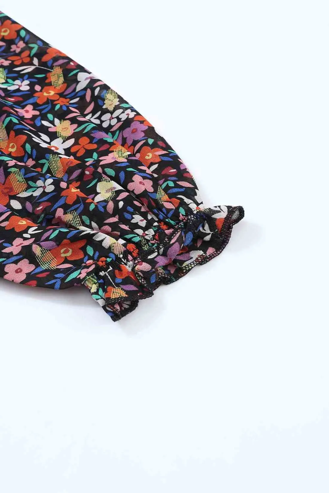 Floral Long Sleeve Mini Dress