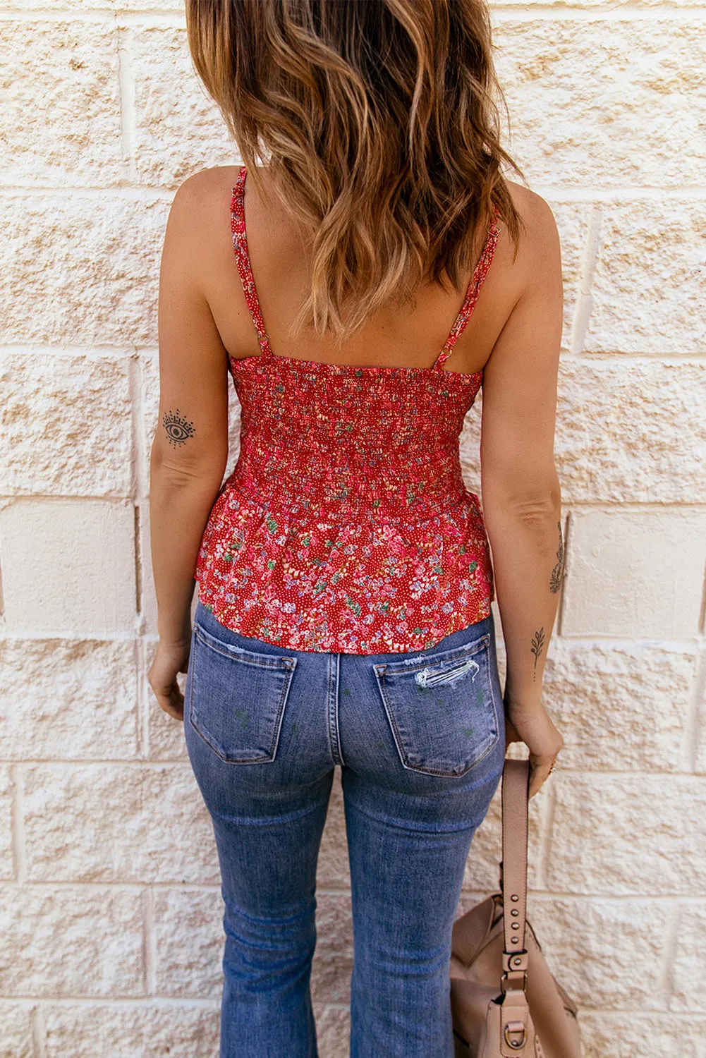 Flounce Spaghetti Strap Camisole