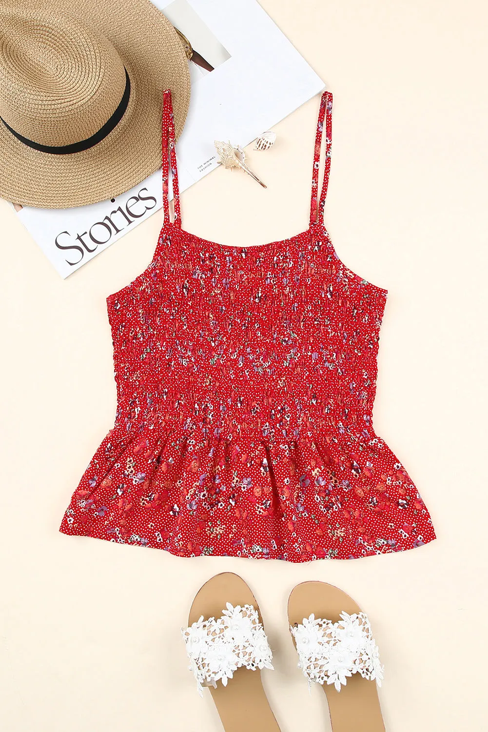 Flounce Spaghetti Strap Camisole