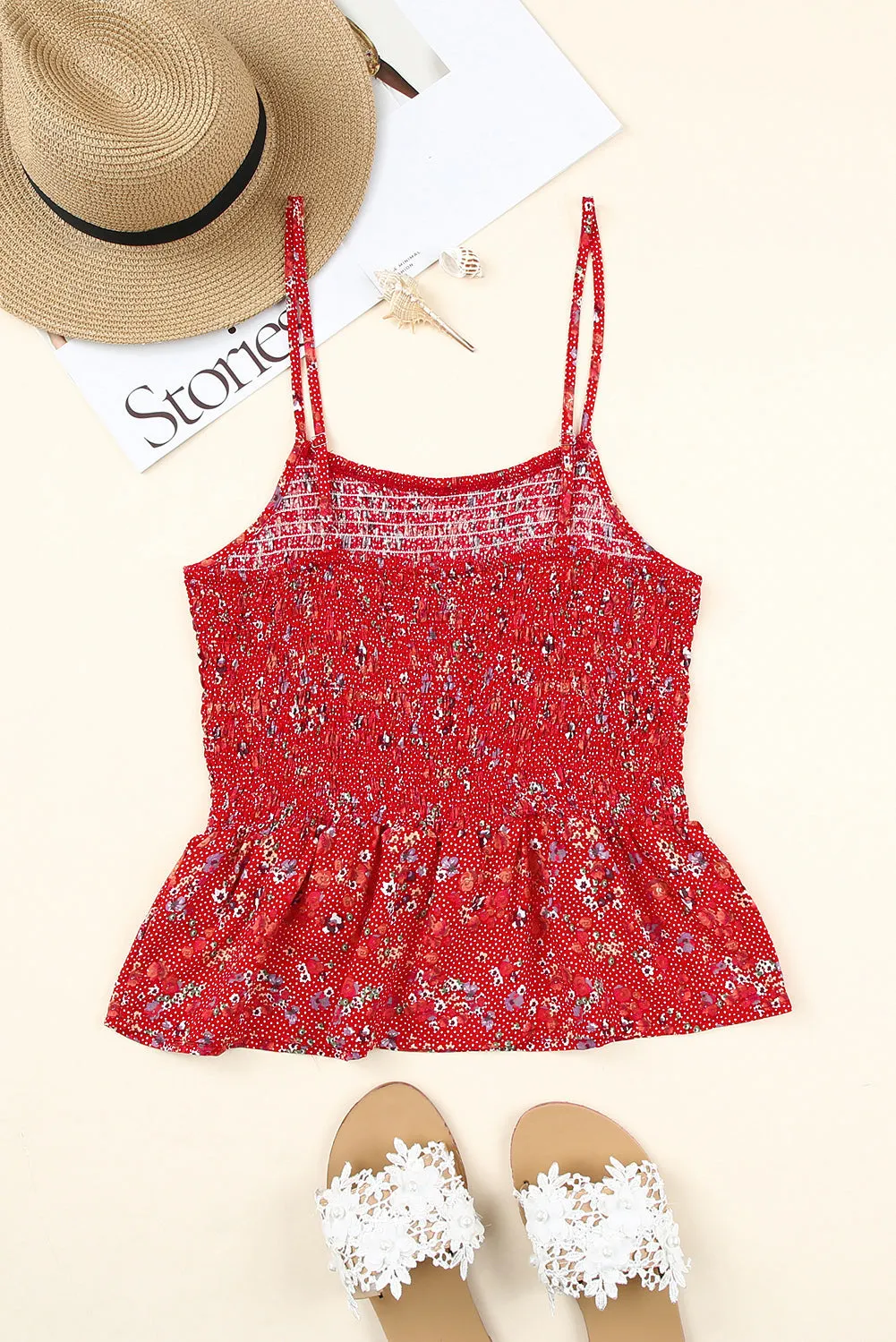 Flounce Spaghetti Strap Camisole