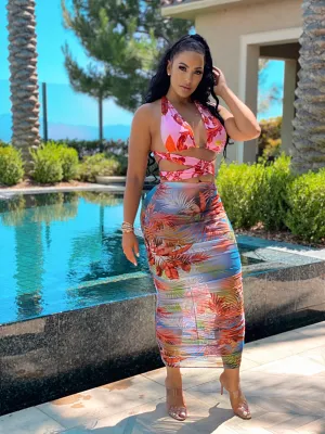 Flourish Sheer Maxi skirt