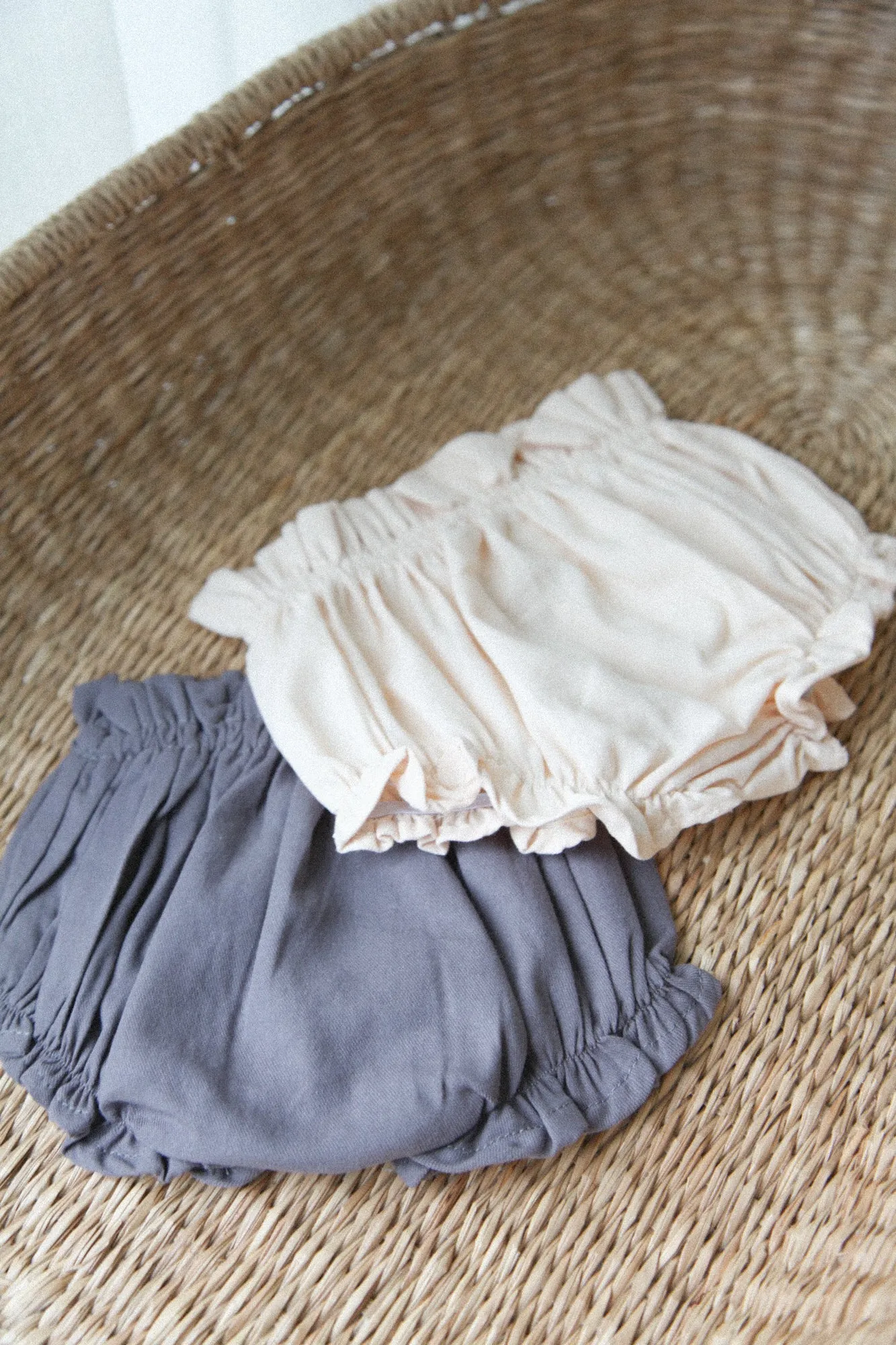 Frill Cotton Bloomers in Nude