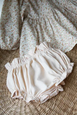 Frill Cotton Bloomers in Nude