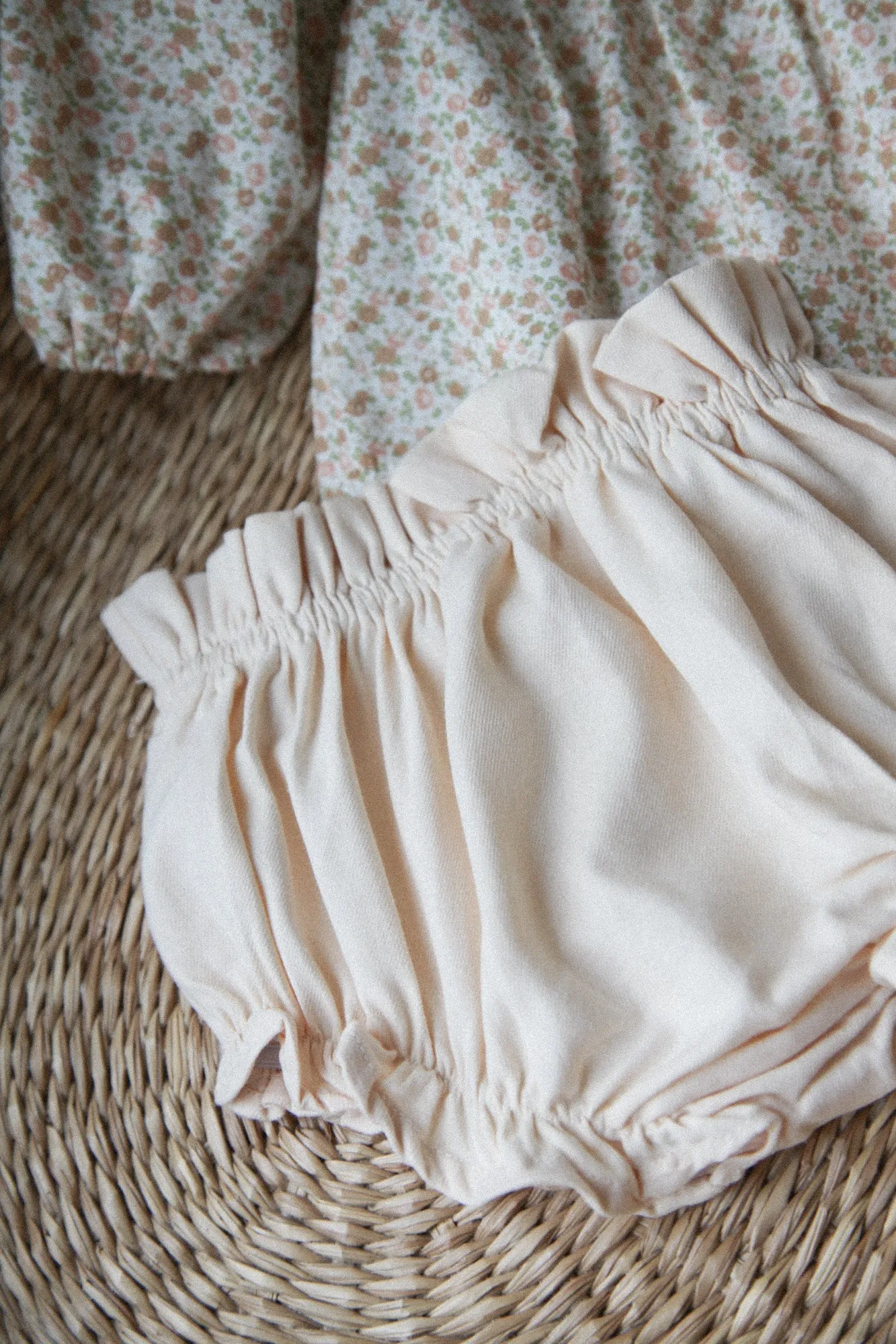 Frill Cotton Bloomers in Nude