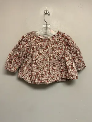 Gap Size 18M Maroon Floral Cotton Infant Girls Blouses & Tunics