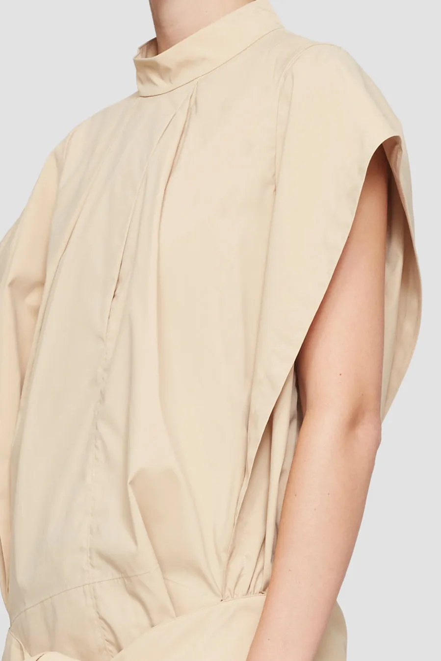 Gathered Batwing-Sleeve Top
