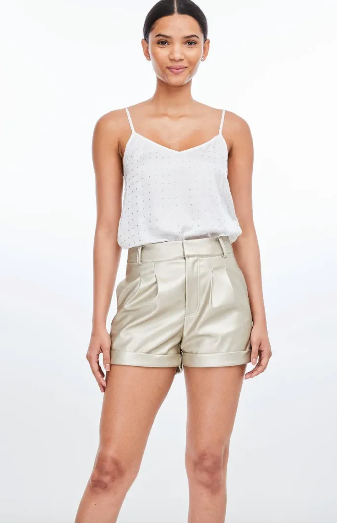 Generation Love - Rory Crystal Silk Camisole Top - White