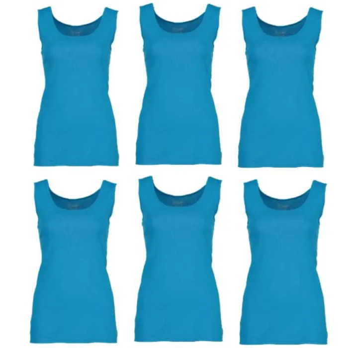 Gildan Women’s Ribbed Cotton Tank Top (6-Pack)
