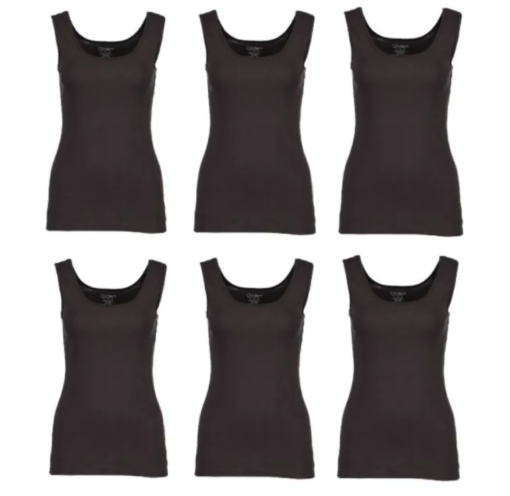 Gildan Women’s Ribbed Cotton Tank Top (6-Pack)