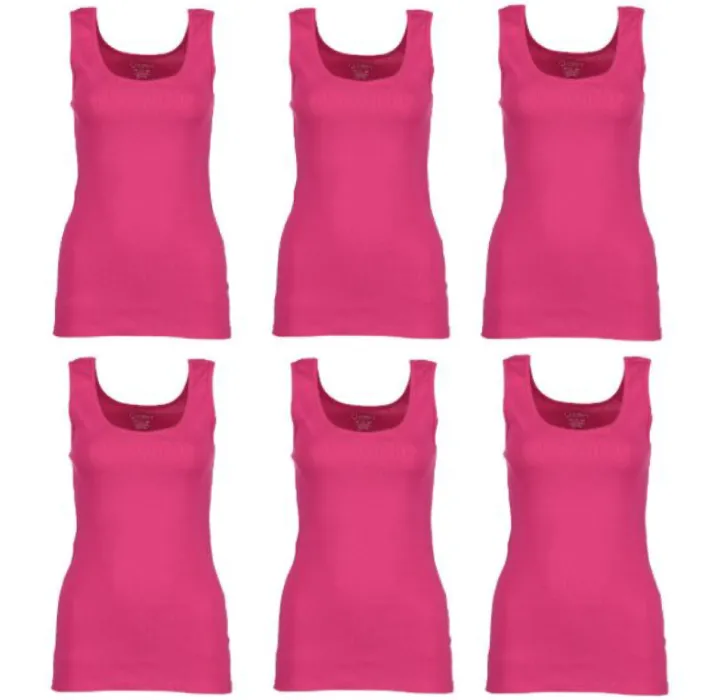 Gildan Women’s Ribbed Cotton Tank Top (6-Pack)