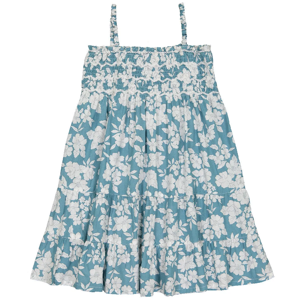 Girls Clea Aqua Bloom Dress