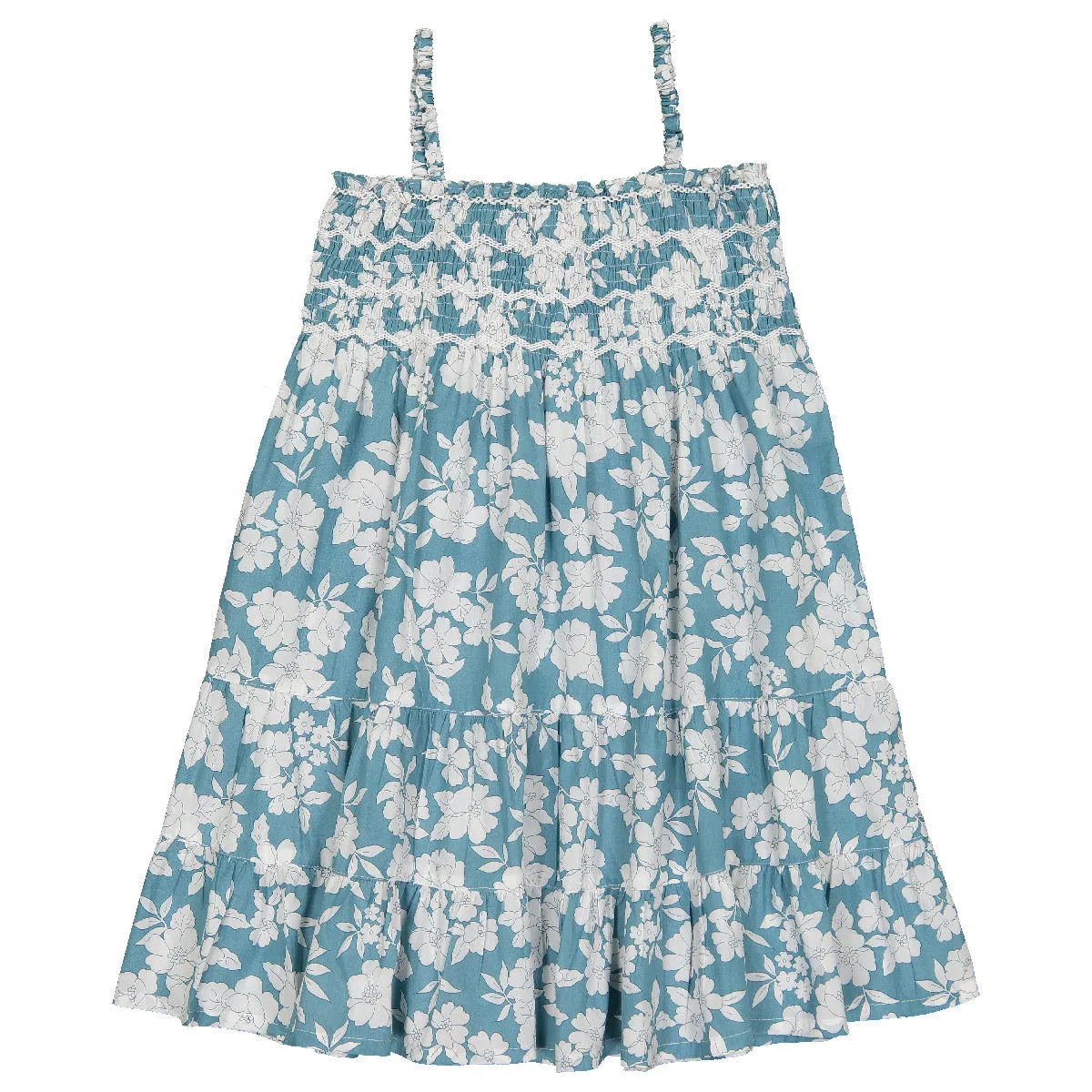 Girls Clea Aqua Bloom Dress