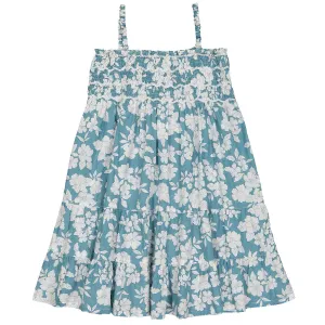 Girls Clea Aqua Bloom Dress