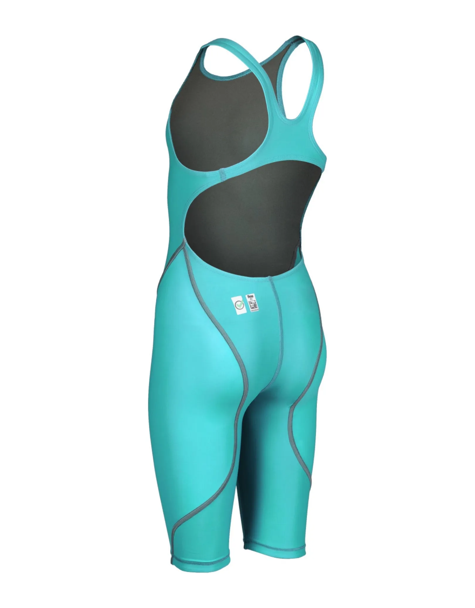 Girls Powerskin ST NEXT Open Back - Aquamarine Blue
