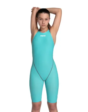 Girls Powerskin ST NEXT Open Back - Aquamarine Blue