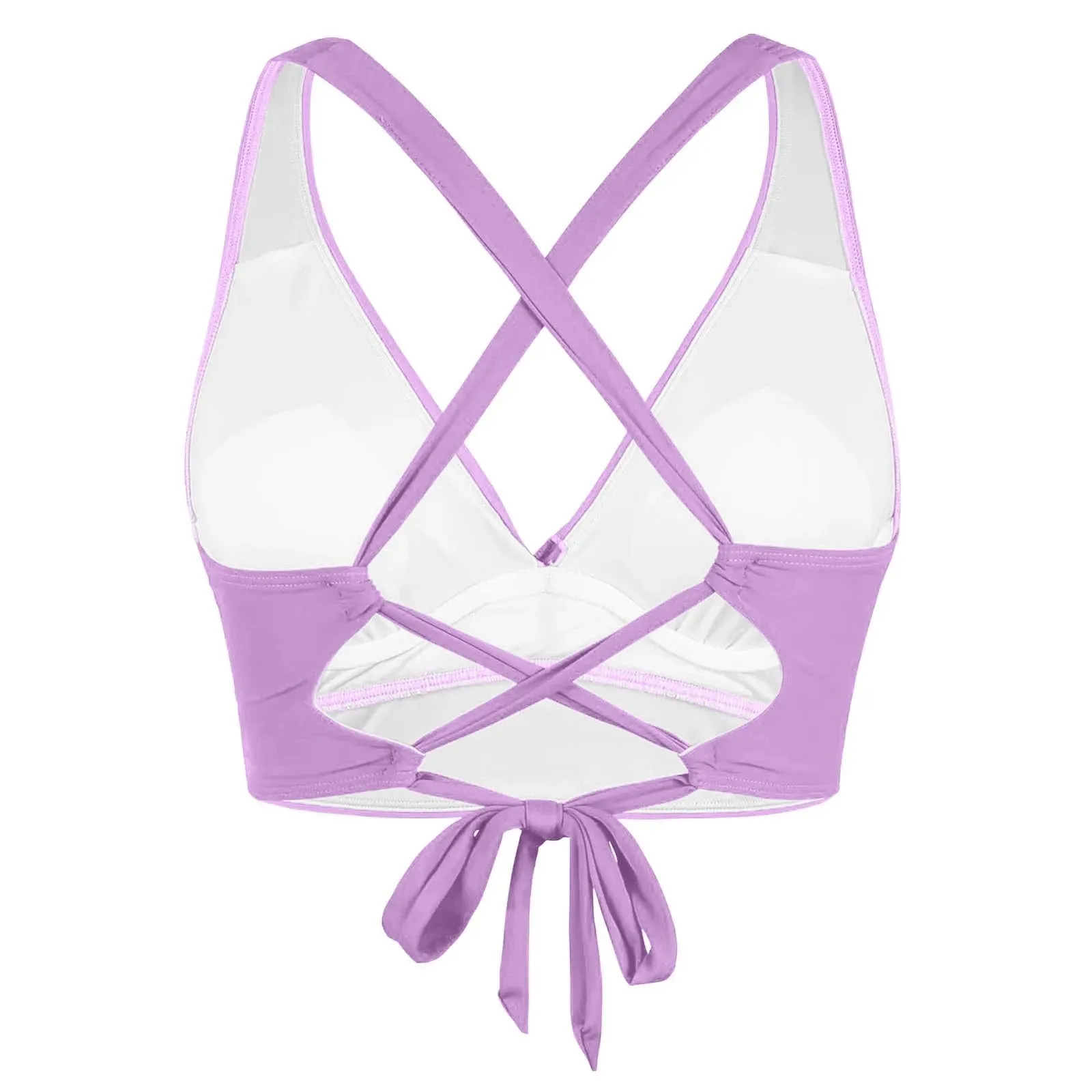 Girls Swimsuits with Padding Women Lace Up Swimwear Tops Underwire Full Coverage Bikini Top Push Up Ladies Swimsuits with Shorts