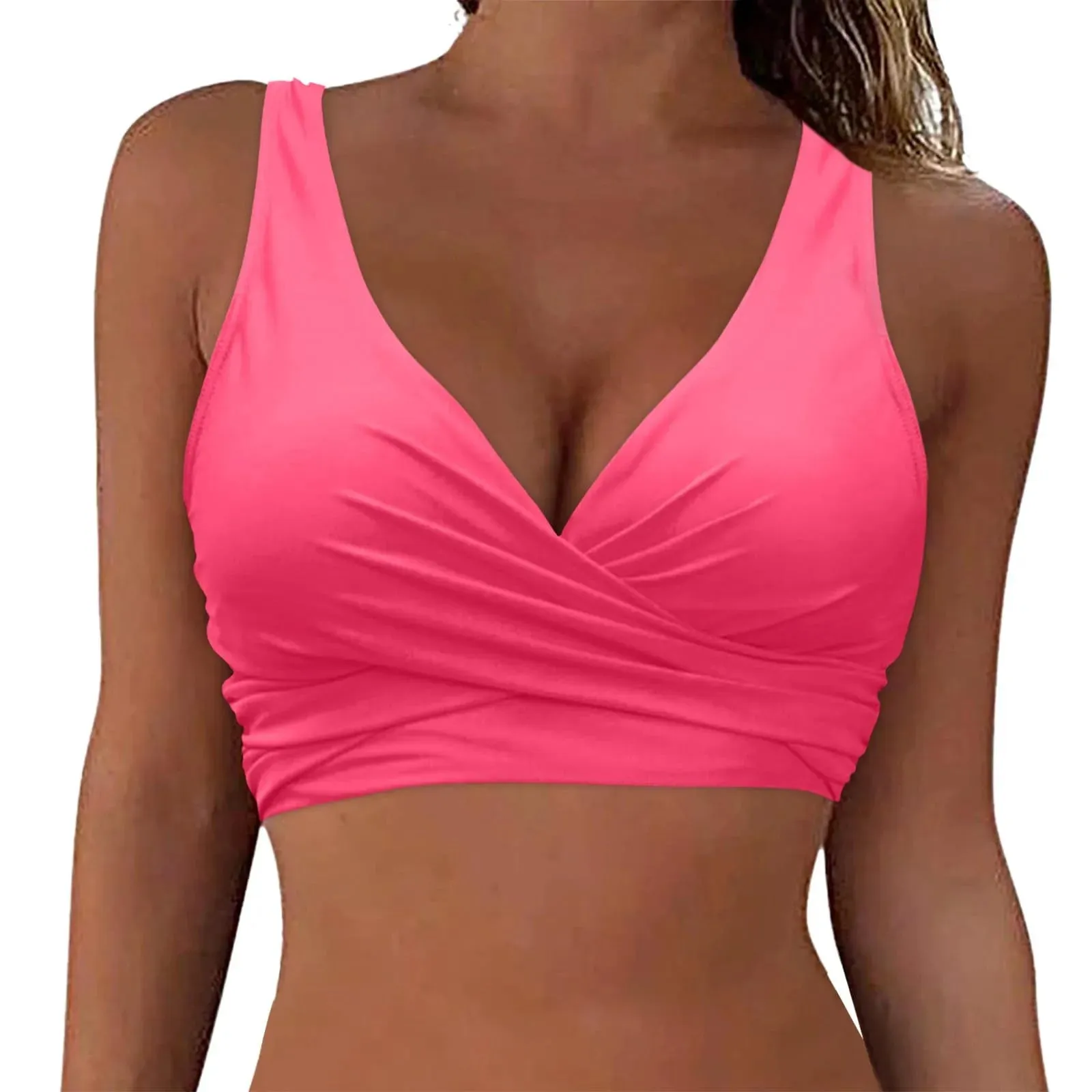 Girls Swimsuits with Padding Women Lace Up Swimwear Tops Underwire Full Coverage Bikini Top Push Up Ladies Swimsuits with Shorts