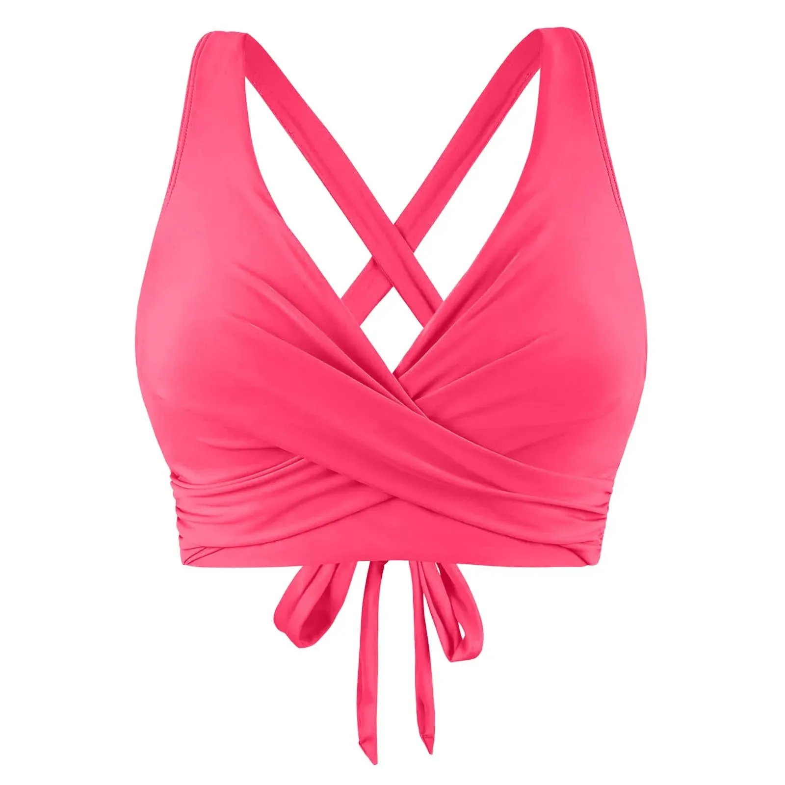 Girls Swimsuits with Padding Women Lace Up Swimwear Tops Underwire Full Coverage Bikini Top Push Up Ladies Swimsuits with Shorts