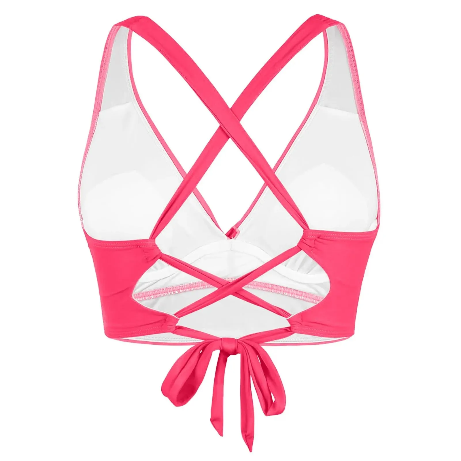 Girls Swimsuits with Padding Women Lace Up Swimwear Tops Underwire Full Coverage Bikini Top Push Up Ladies Swimsuits with Shorts