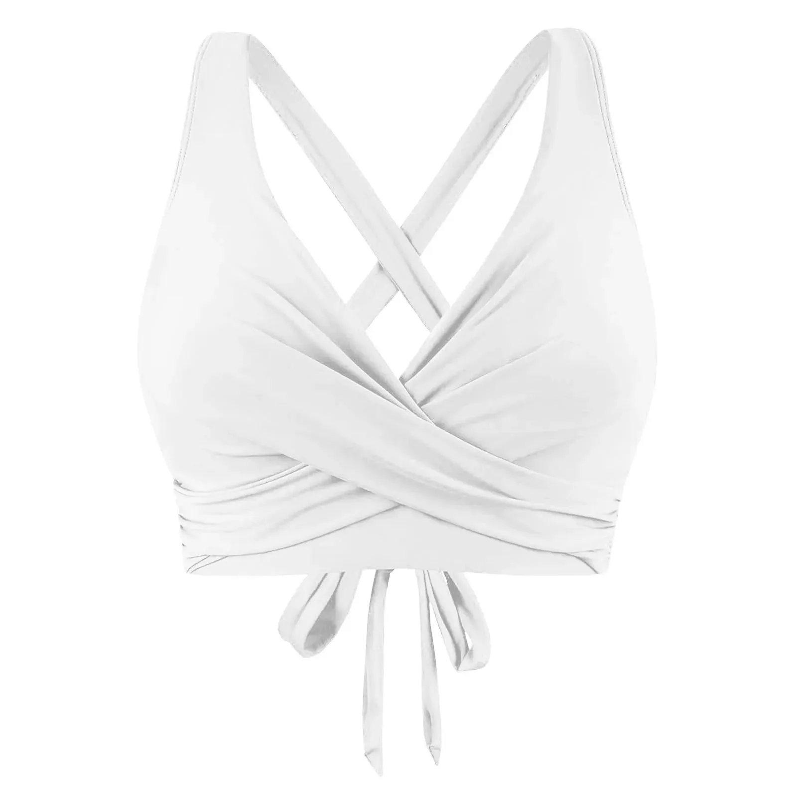 Girls Swimsuits with Padding Women Lace Up Swimwear Tops Underwire Full Coverage Bikini Top Push Up Ladies Swimsuits with Shorts