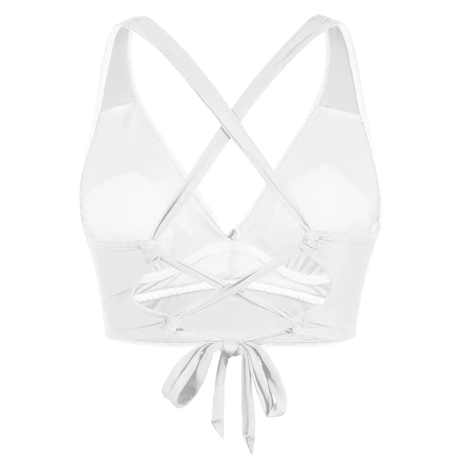 Girls Swimsuits with Padding Women Lace Up Swimwear Tops Underwire Full Coverage Bikini Top Push Up Ladies Swimsuits with Shorts