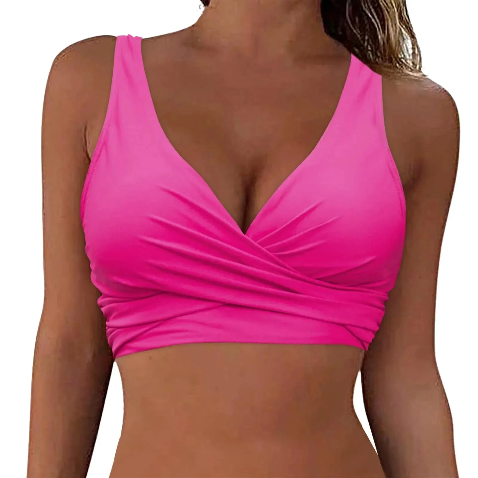 Girls Swimsuits with Padding Women Lace Up Swimwear Tops Underwire Full Coverage Bikini Top Push Up Ladies Swimsuits with Shorts